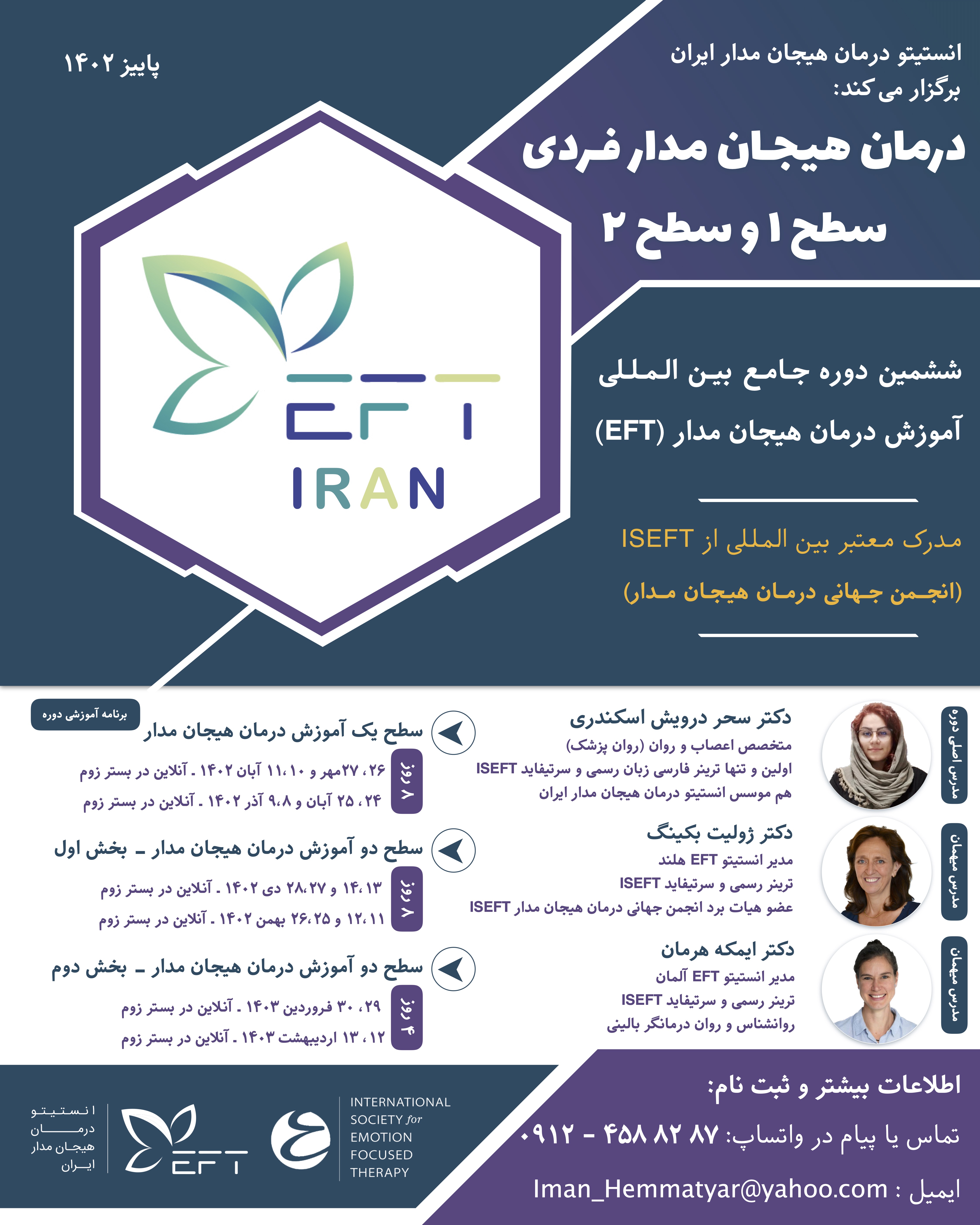 ششمین دوره بین المللی آموزش درمان هیجان مدار